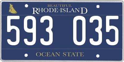RI license plate 593035