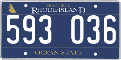 RI license plate 593036