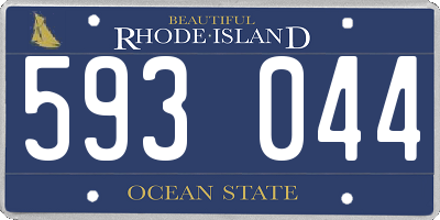 RI license plate 593044