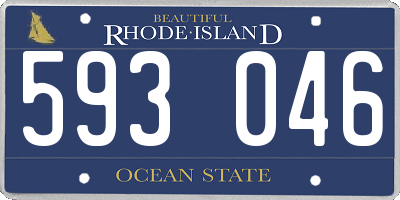 RI license plate 593046