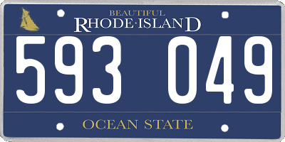 RI license plate 593049