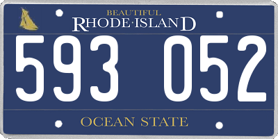 RI license plate 593052