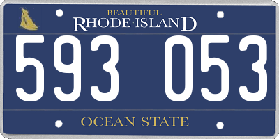 RI license plate 593053