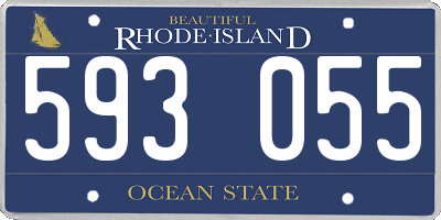 RI license plate 593055