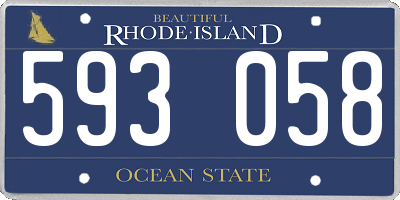 RI license plate 593058