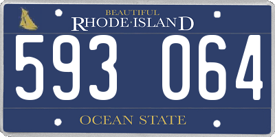 RI license plate 593064