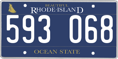 RI license plate 593068