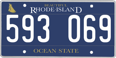 RI license plate 593069