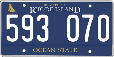 RI license plate 593070