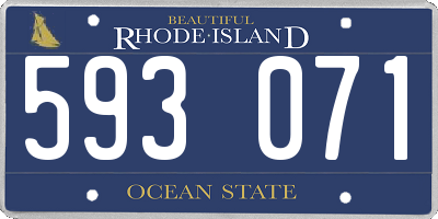 RI license plate 593071