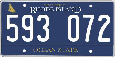 RI license plate 593072