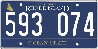 RI license plate 593074