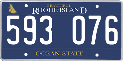 RI license plate 593076