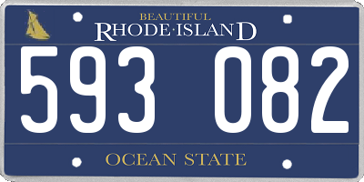 RI license plate 593082