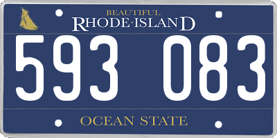 RI license plate 593083