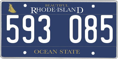 RI license plate 593085