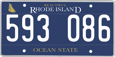 RI license plate 593086