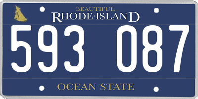 RI license plate 593087