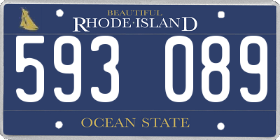 RI license plate 593089