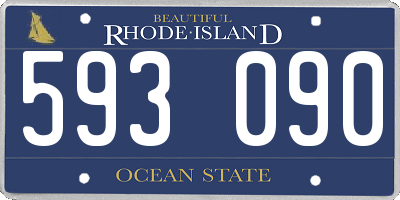 RI license plate 593090