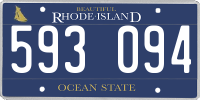 RI license plate 593094