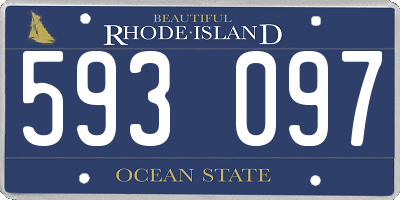 RI license plate 593097
