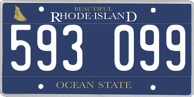 RI license plate 593099
