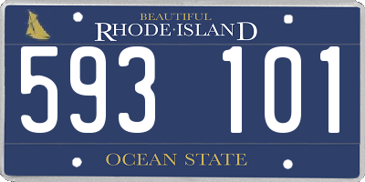 RI license plate 593101