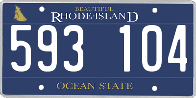 RI license plate 593104