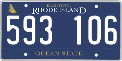 RI license plate 593106