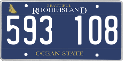 RI license plate 593108