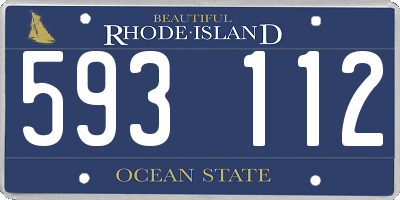 RI license plate 593112