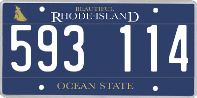 RI license plate 593114