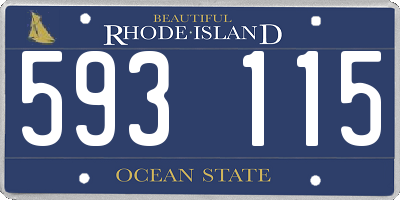 RI license plate 593115