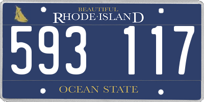 RI license plate 593117