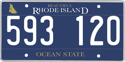 RI license plate 593120