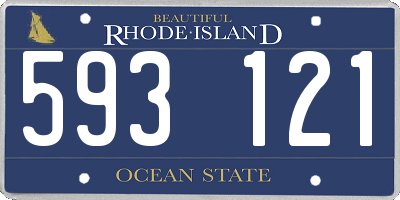 RI license plate 593121