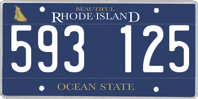 RI license plate 593125