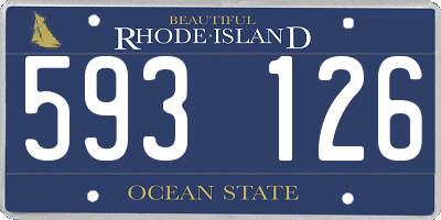 RI license plate 593126