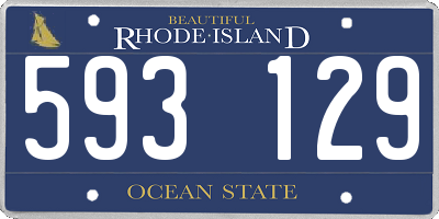 RI license plate 593129