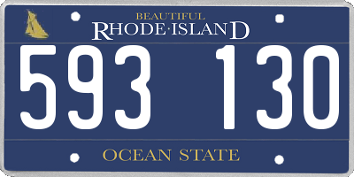 RI license plate 593130