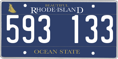 RI license plate 593133
