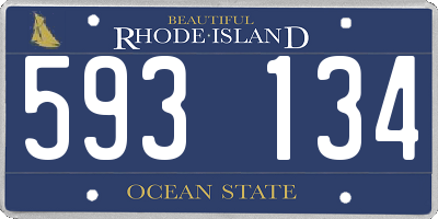 RI license plate 593134