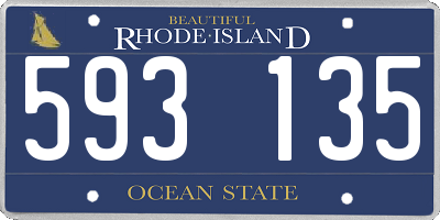 RI license plate 593135