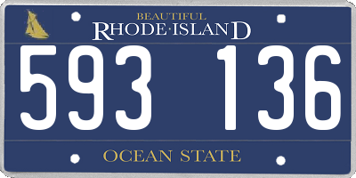 RI license plate 593136