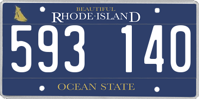 RI license plate 593140