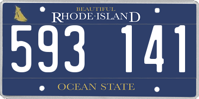 RI license plate 593141