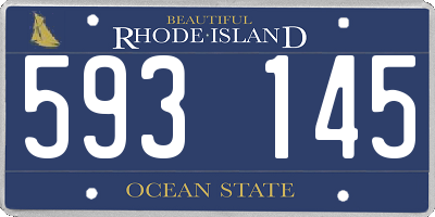 RI license plate 593145