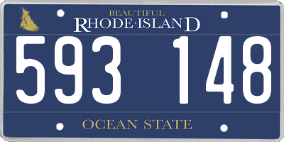 RI license plate 593148