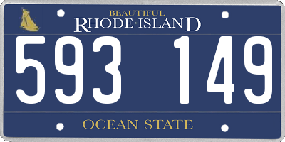 RI license plate 593149